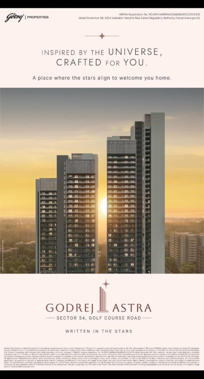 Godrej Astra, Sector 54, Gurugram