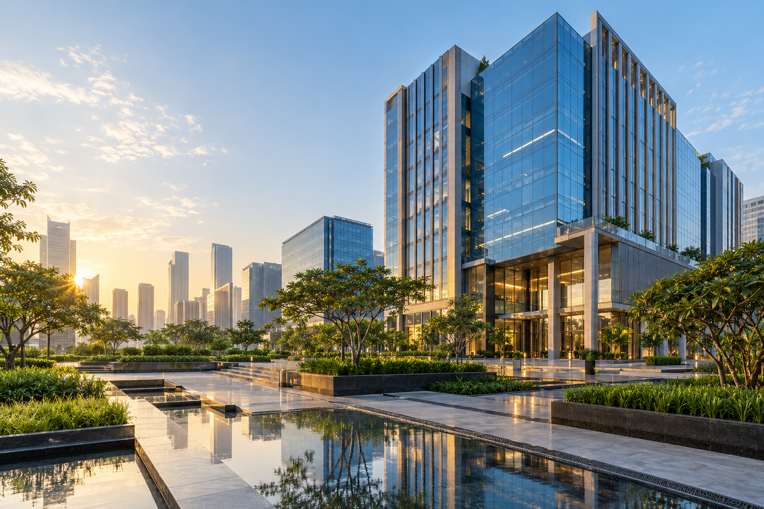Concept image of a modern commercial building
