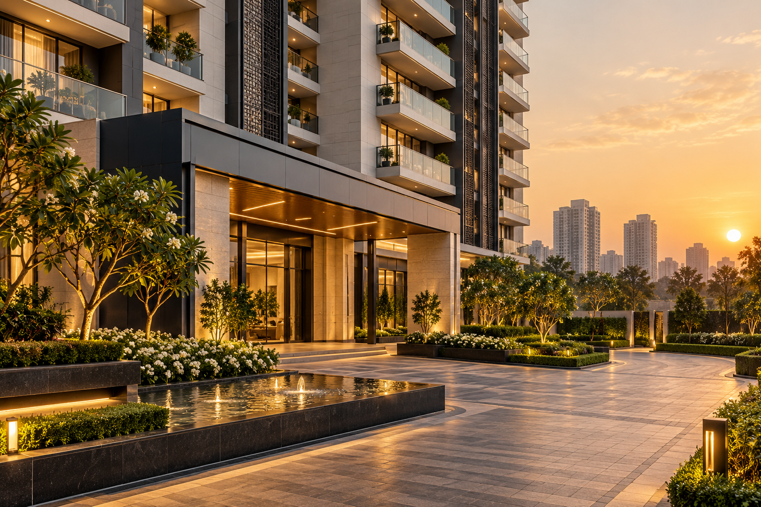 Concept image of a modern apartment exterior